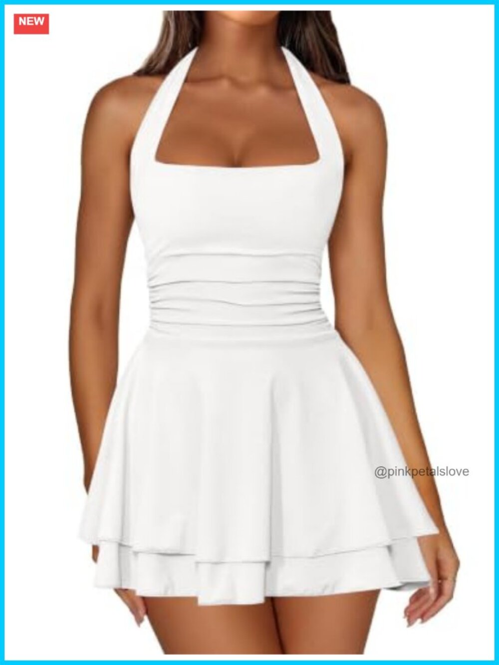 Halter Neck Mini Dress Backless Ruffle Party Bodycon